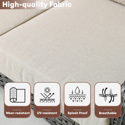 XIZZI Set di mobili da esterno per conversazione da 4 pezzi con tavolo