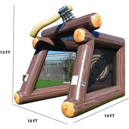 XJUMP bersaglio gonfiabile per lanciare la sega, con ventilatore e seghe di schiuma, per uso commerciale, leggero, per giochi all'aperto