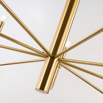 Lampadario a candeliere minimalista a 15 luci, design antico a 2 livelli - 48