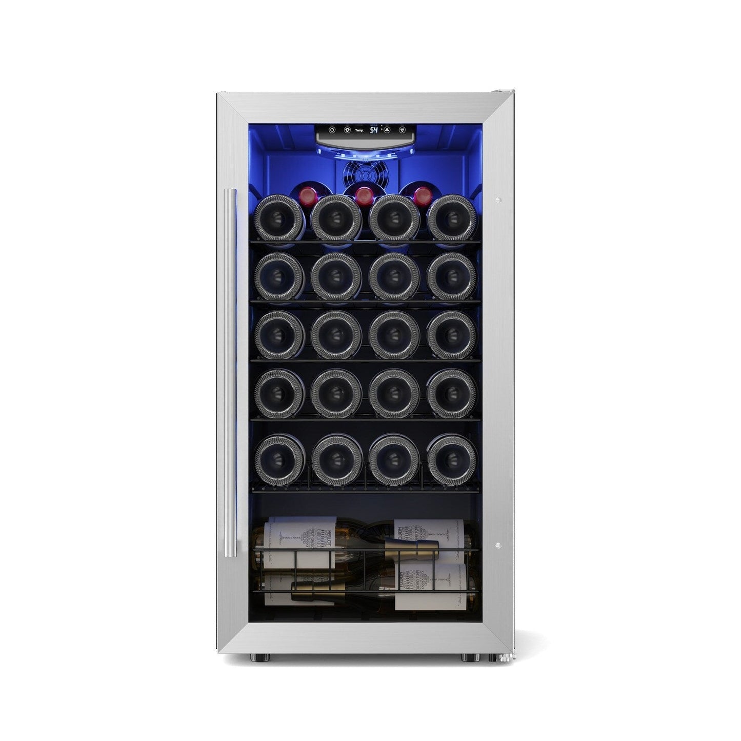 Yeego 17 pollici, monozona, 27 bottiglie, frigo portavino da terra, mini frigo - 16,9 pollici