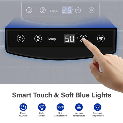 Yeego 17 pollici, monozona, 27 bottiglie, frigo portavino da terra, mini frigo - 16,9 pollici