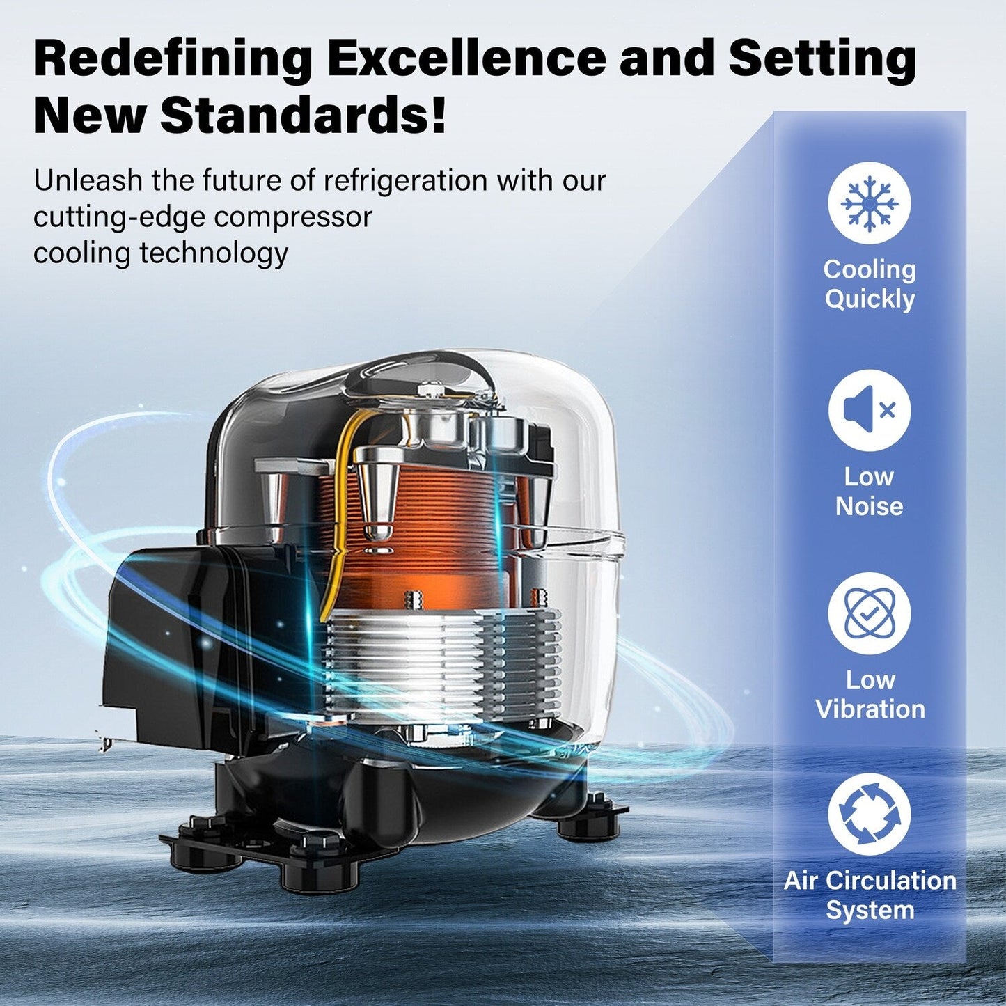 Yeego Frigorifero per bevande da 19 pollici, a zona singola, con capacità di 140 lattine, a colonna - 19 pollici