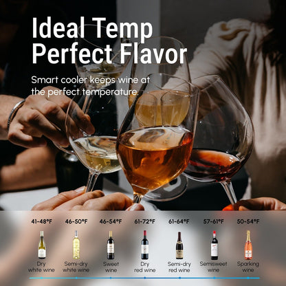 Frigorifero per vino/bevande da 17 pollici, 20 bottiglie, a colonna, con controllo digitale della temperatura.