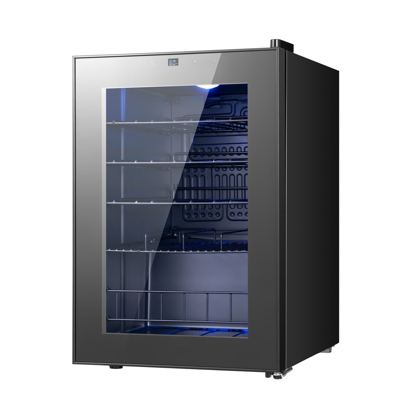 Frigorifero per vino/bevande da 17 pollici, 20 bottiglie, a colonna, con controllo digitale della temperatura.