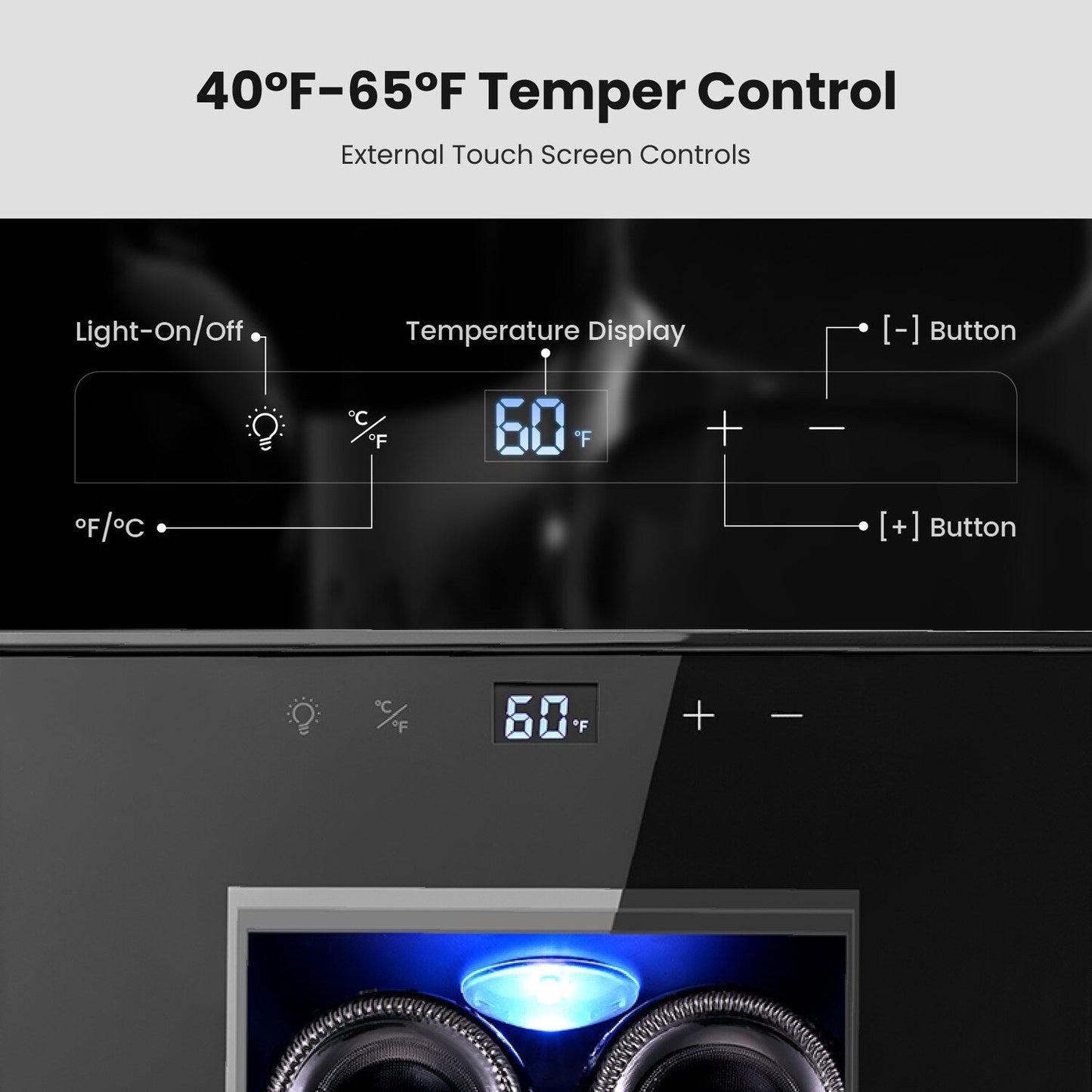 Frigorifero per vino Yeego da 8 bottiglie - Mini refrigeratore
