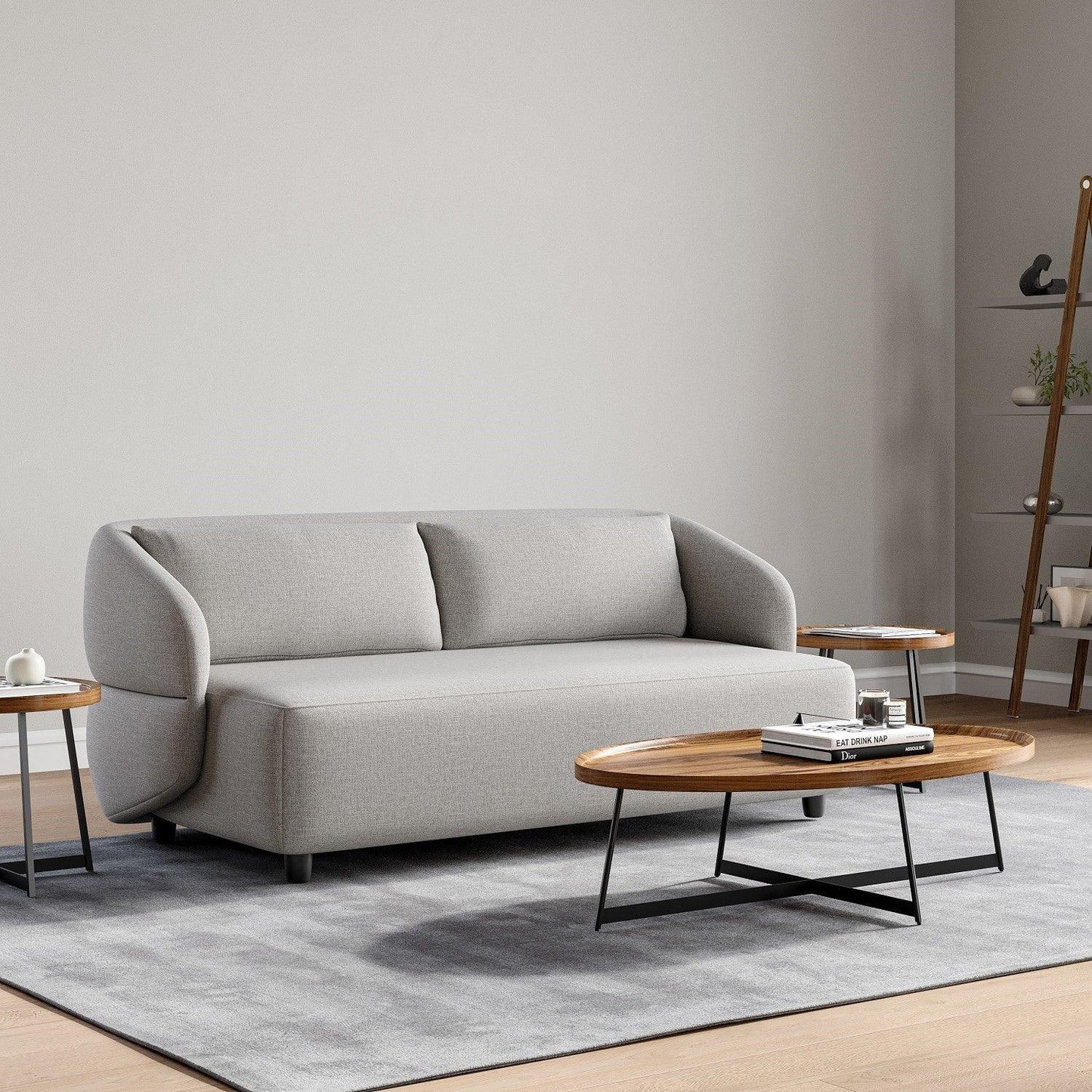 Divano letto Alba grigio chiaro