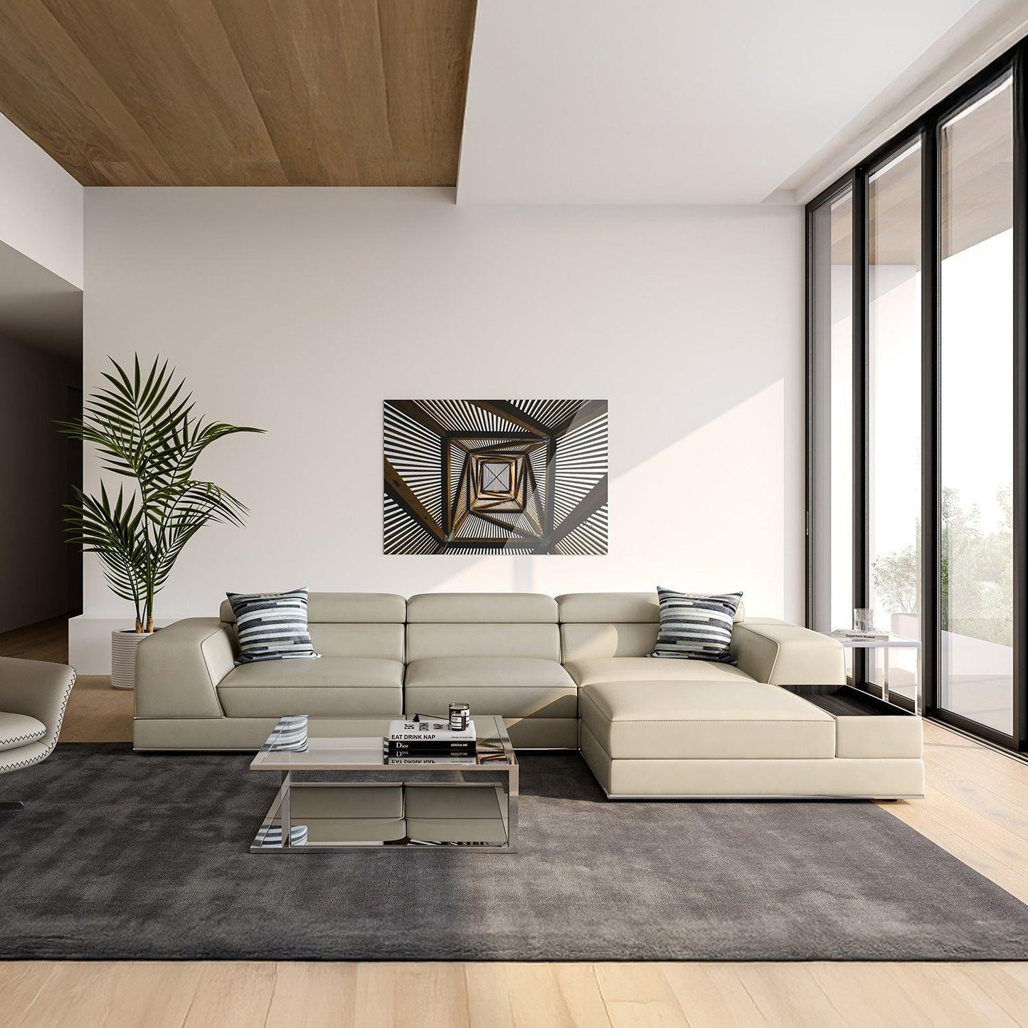 Divano componibile modulare Amadeo grigio chiaro