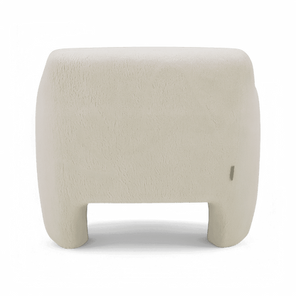 Poltrona Amber Lounge Sherpa bianca