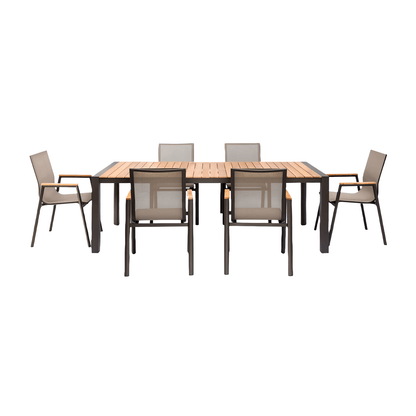 Set da pranzo per esterni Aviana Taupe