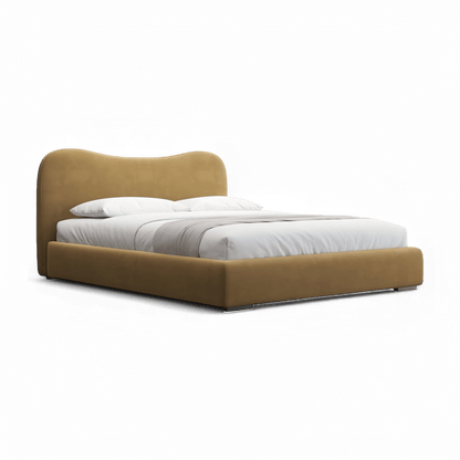 Letto Nido in velluto cammello