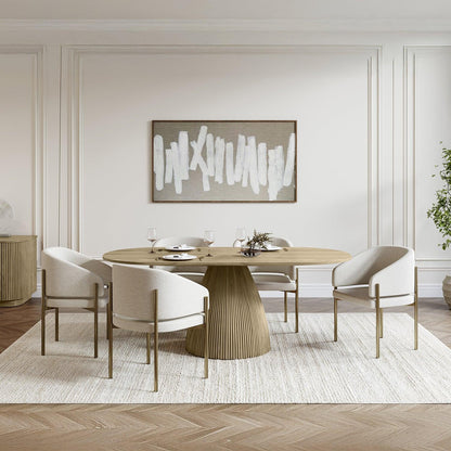 Tavolo da pranzo rettangolare Oxford in rovere greige