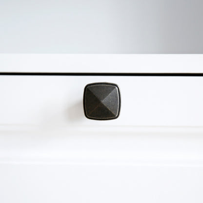 Stazione per la somministrazione del cibo al cane Roomfitters con 2 ciotole rialzate per cani, mobile porta-ciotole ribaltabile per animali domestici