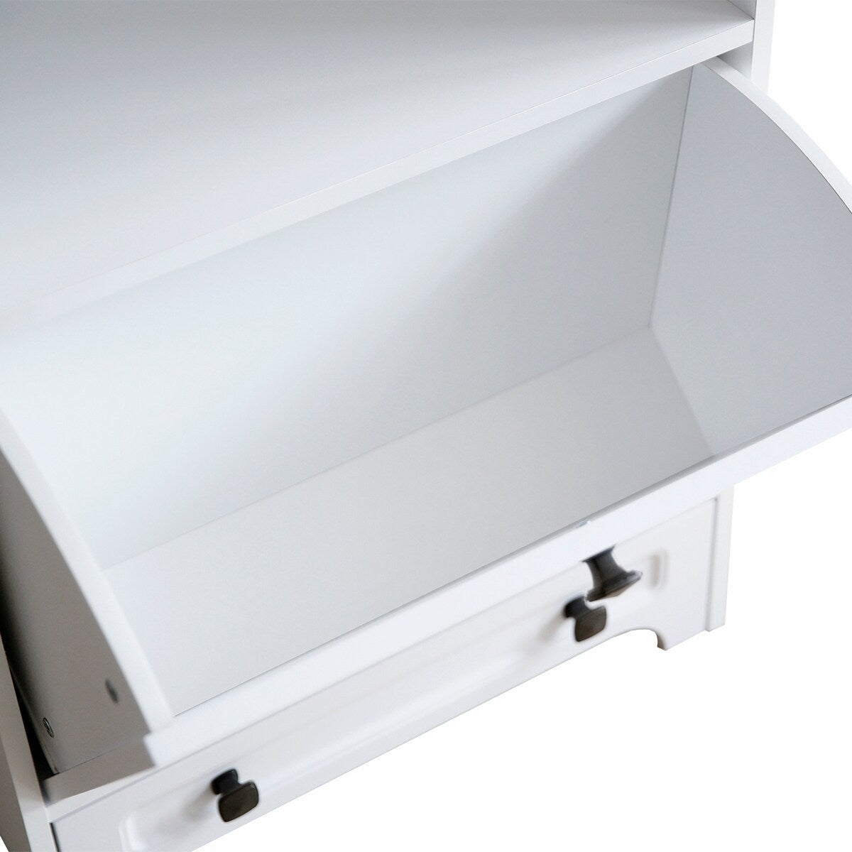 Stazione per la somministrazione del cibo al cane Roomfitters con 2 ciotole rialzate per cani, mobile porta-ciotole ribaltabile per animali domestici